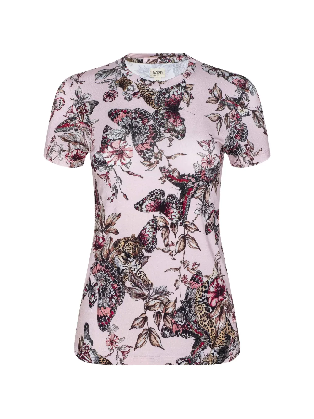 L'Agence Ressi butterfly-print T-shirt - Rosa