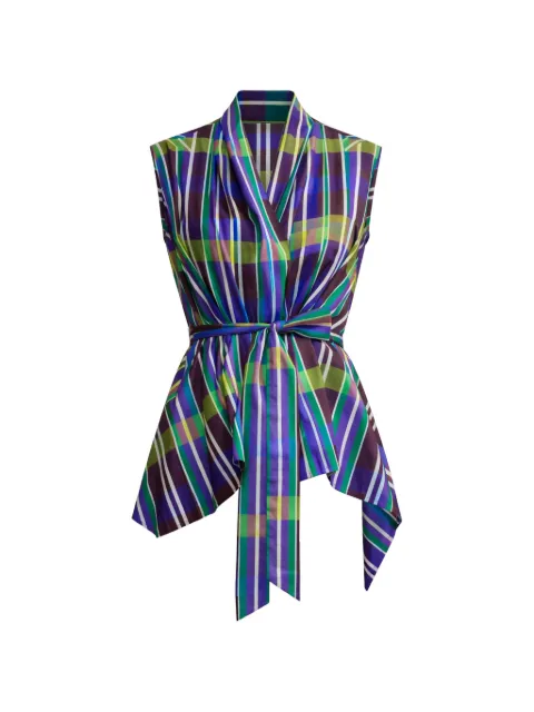 PSOPHIA Retro Prism wrap top