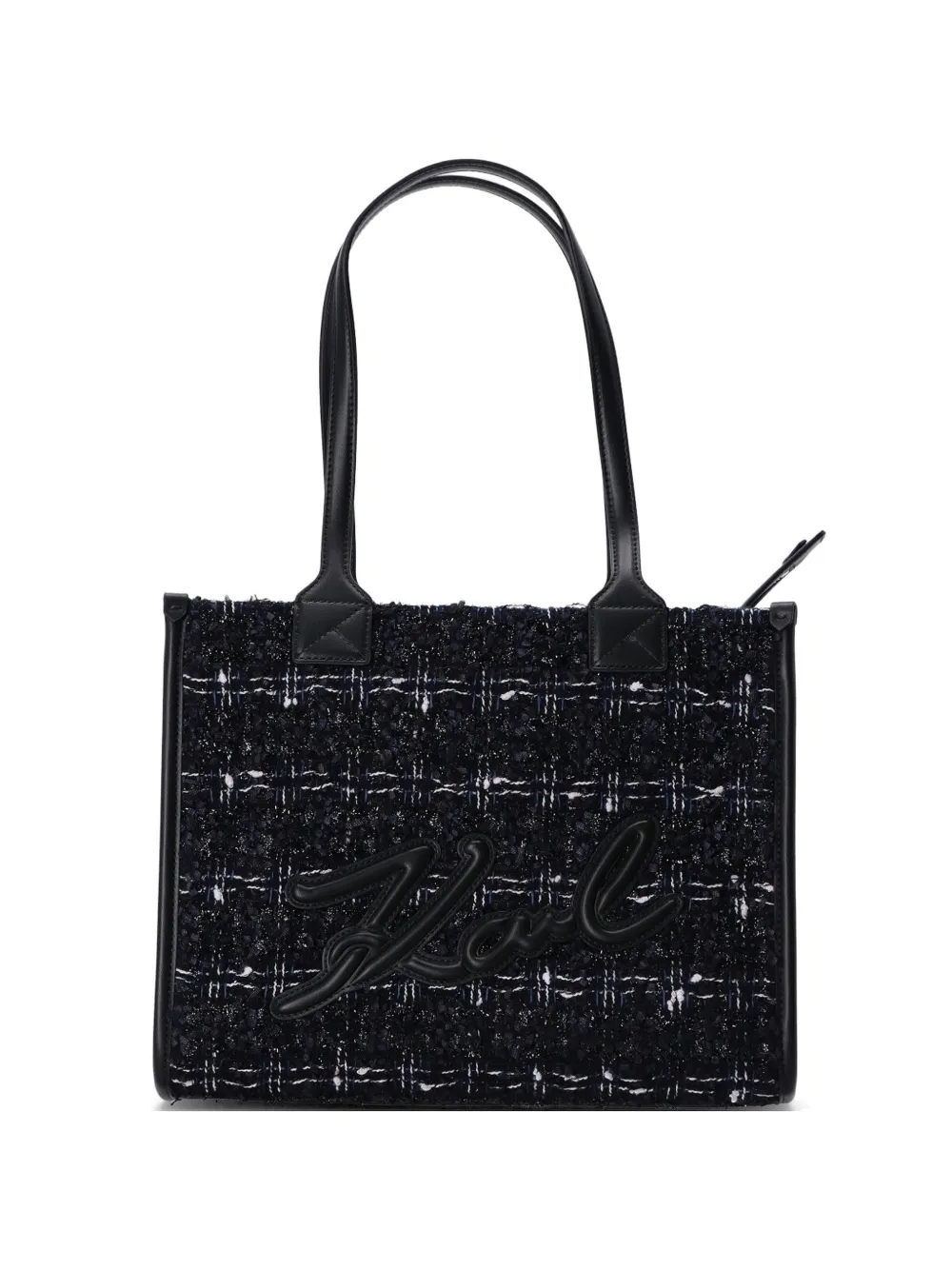 Karl Lagerfeld logo-appliqué top-handle tote bag - Nero