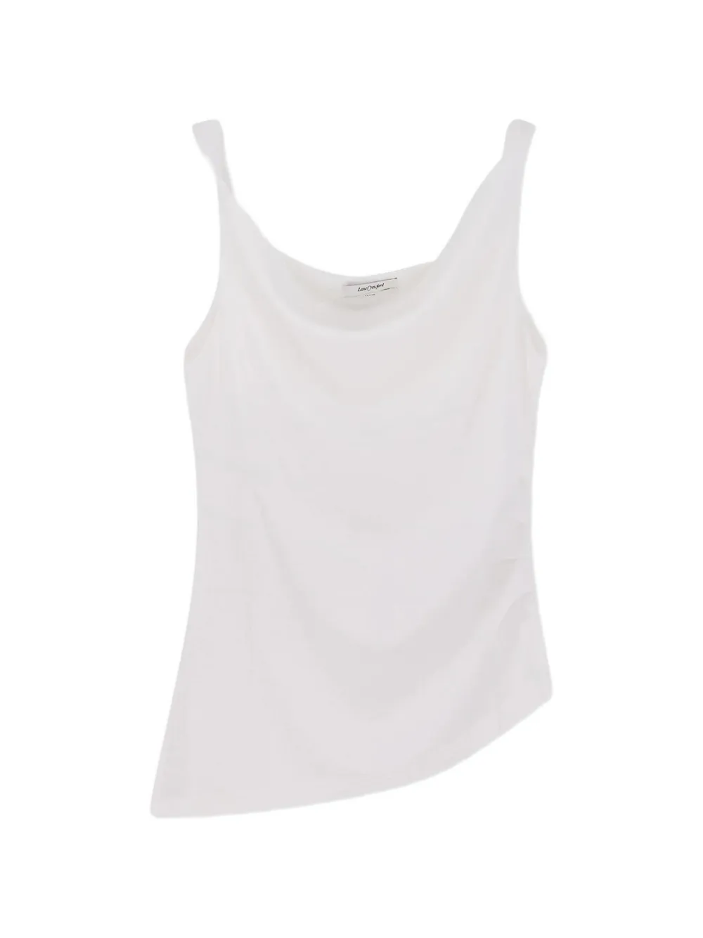 R2W asymmetric-hem tank top - Bianco