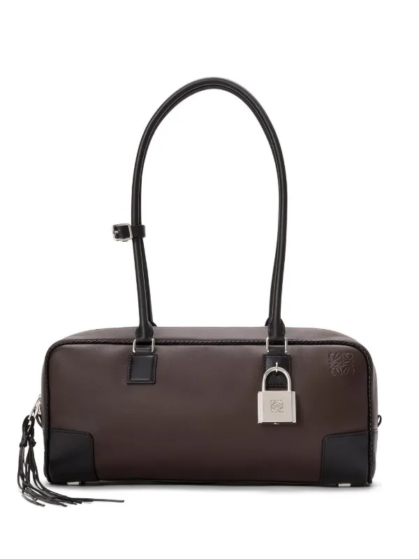 Loewe Amazona 31 Padlock Tassel Luggage in Brown