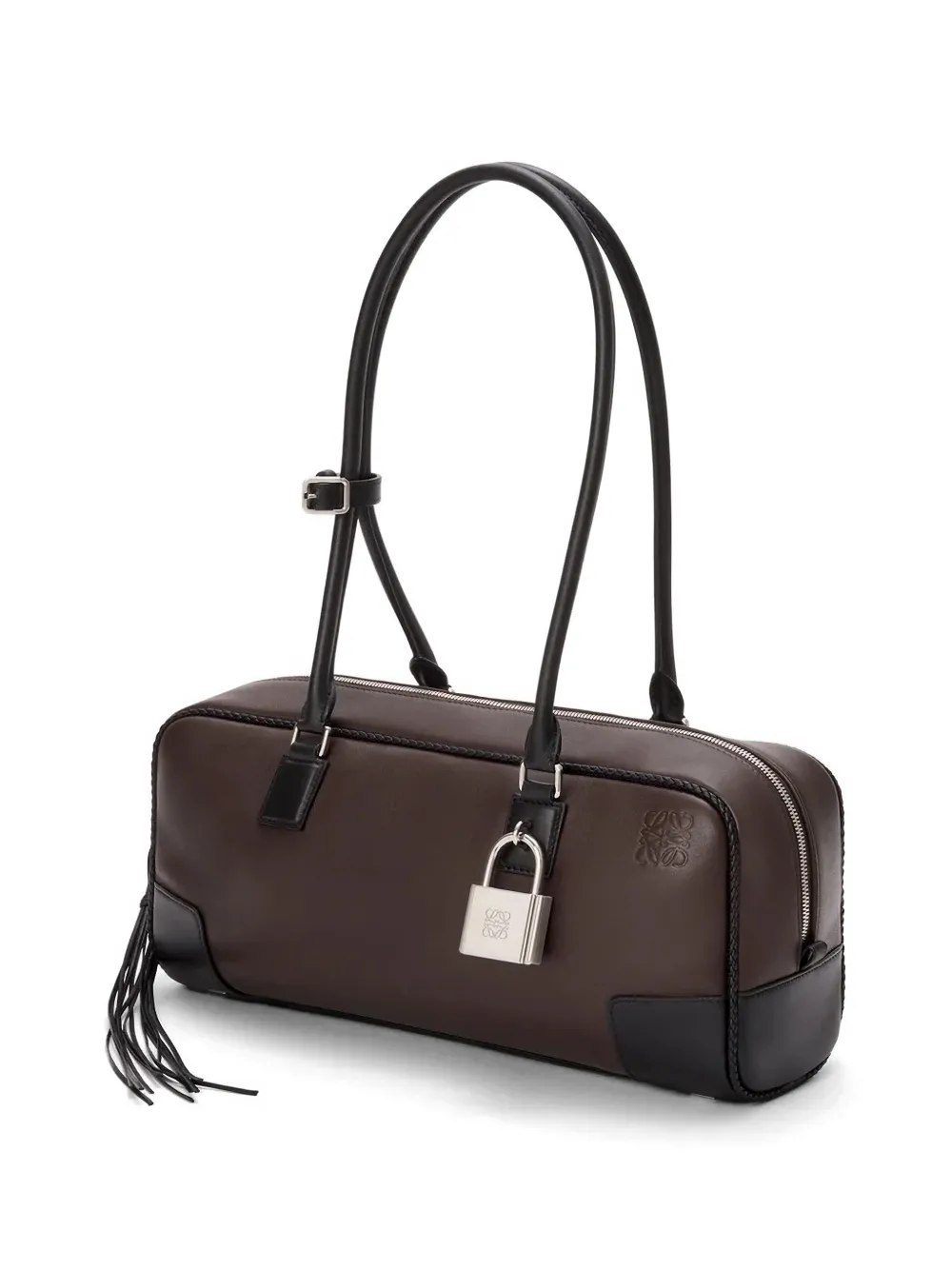 LOEWE Amazona 31 Padlock Tassel Luggage in Brown, view 2