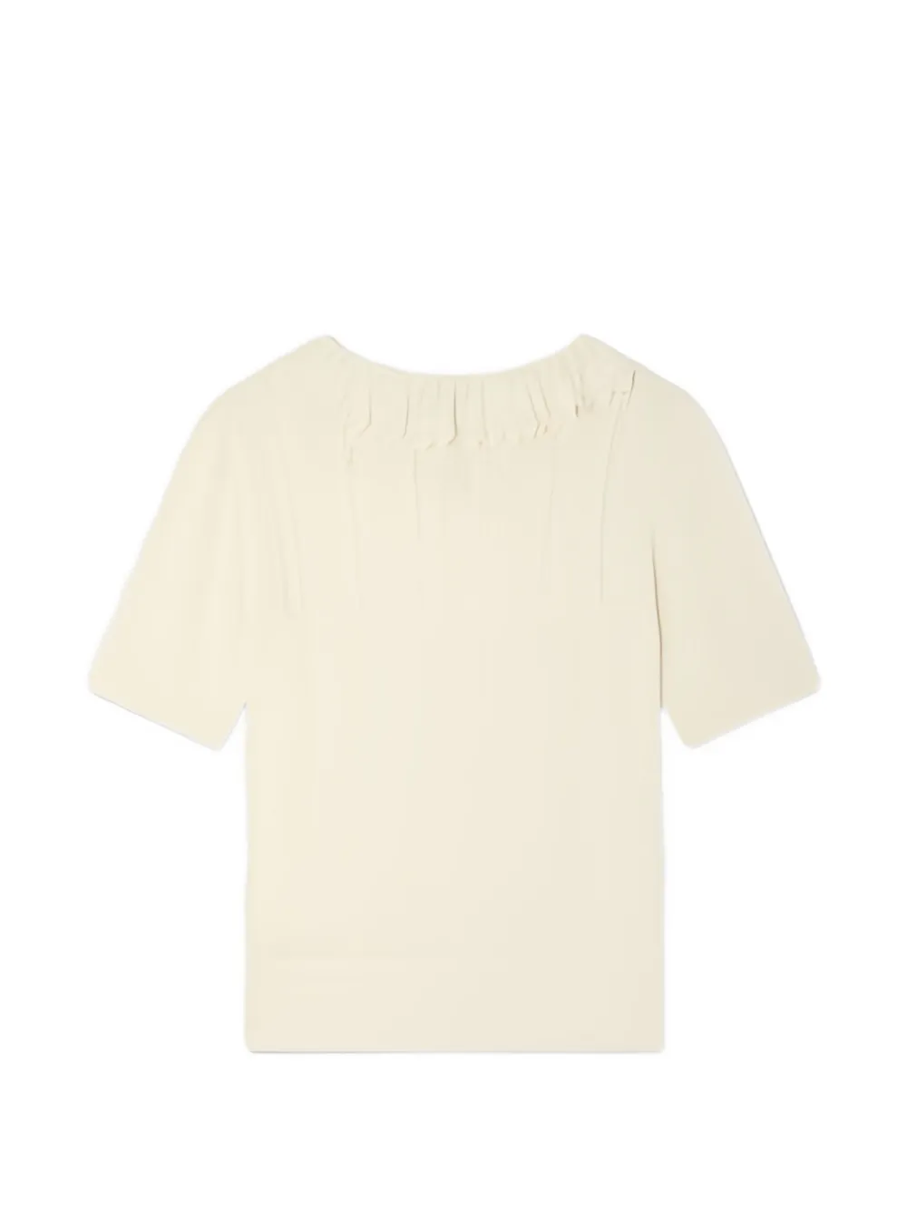  Bonpoint Ruffled Short-sleeve T-shirt - Neutrals 