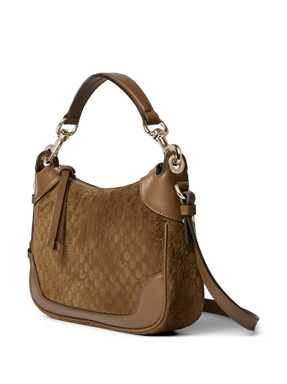  Gucci Monogram Shoulder Bag - Brown 