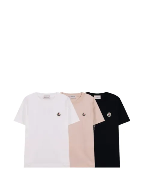 Moncler Enfant logo-patch T-shirt (set of three)