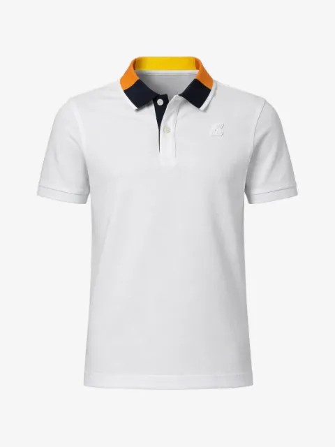 K-Way playera tipo polo con cuello en contraste