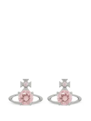 Vivienne Westwood Par De Brincos Orb Com Cristais | Prateado