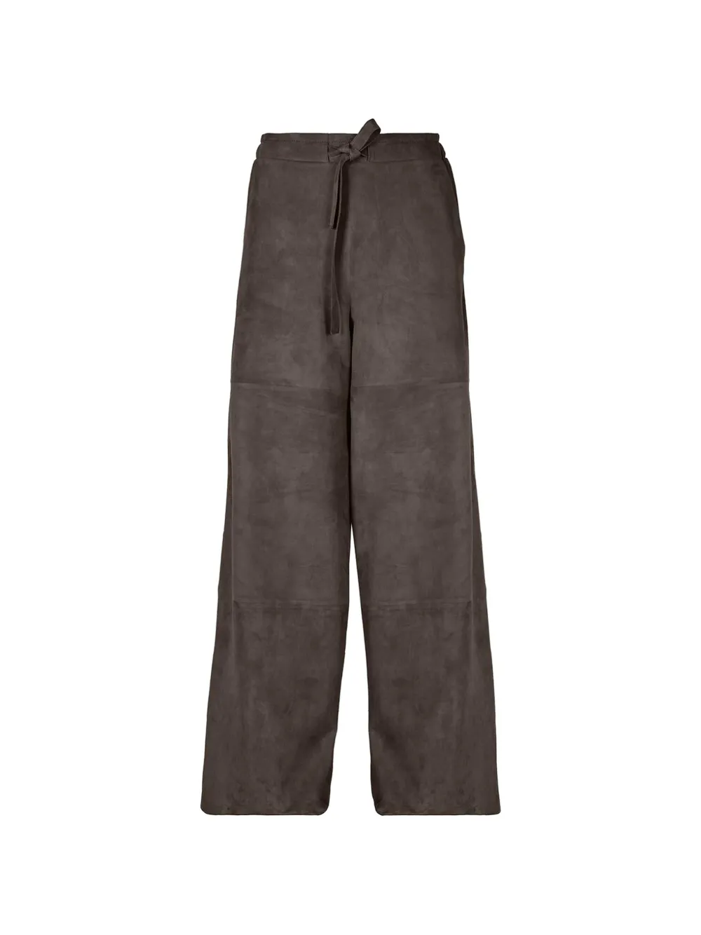 Desa 1972 tie-waist suede palazzo trousers - Marrone