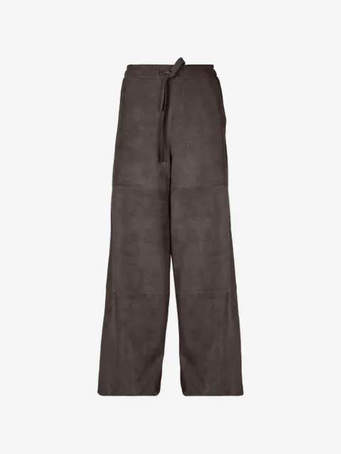 Desa 1972 tie-waist suede palazzo trousers