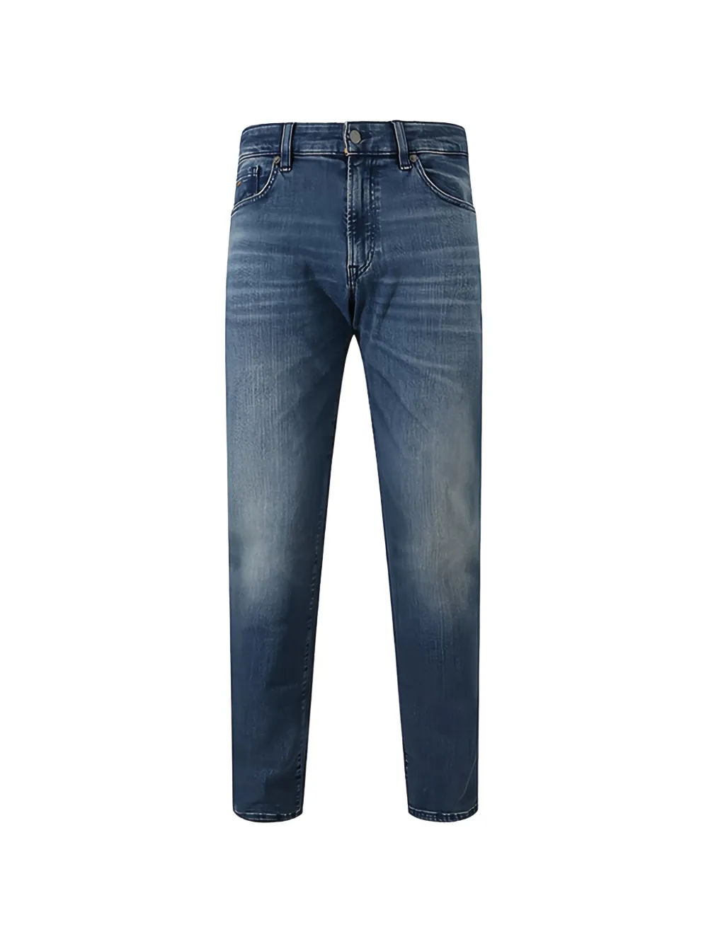 BOSS button-fastening five-pockets jeans - Blu