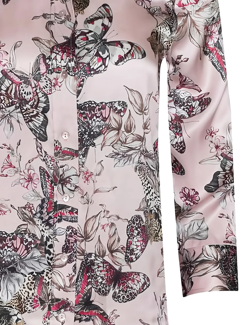  L'agence Dani Butterfly-print Blouse - Pink 