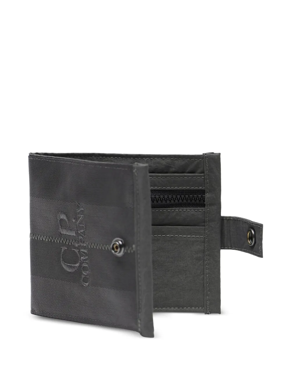  C.p. Company Logo-embroidery Wallet - Grey 