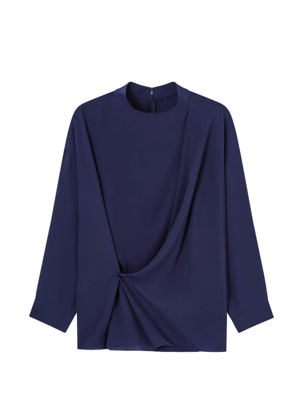 Giorgio Armani draped twisted shirt - Blu