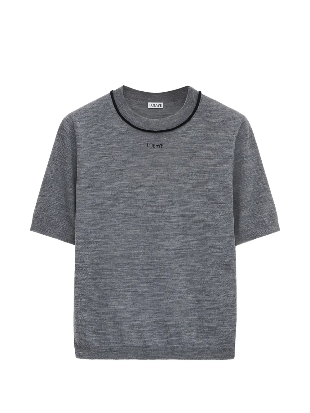 LOEWE logo-detail knitted T-shirt - Grigio