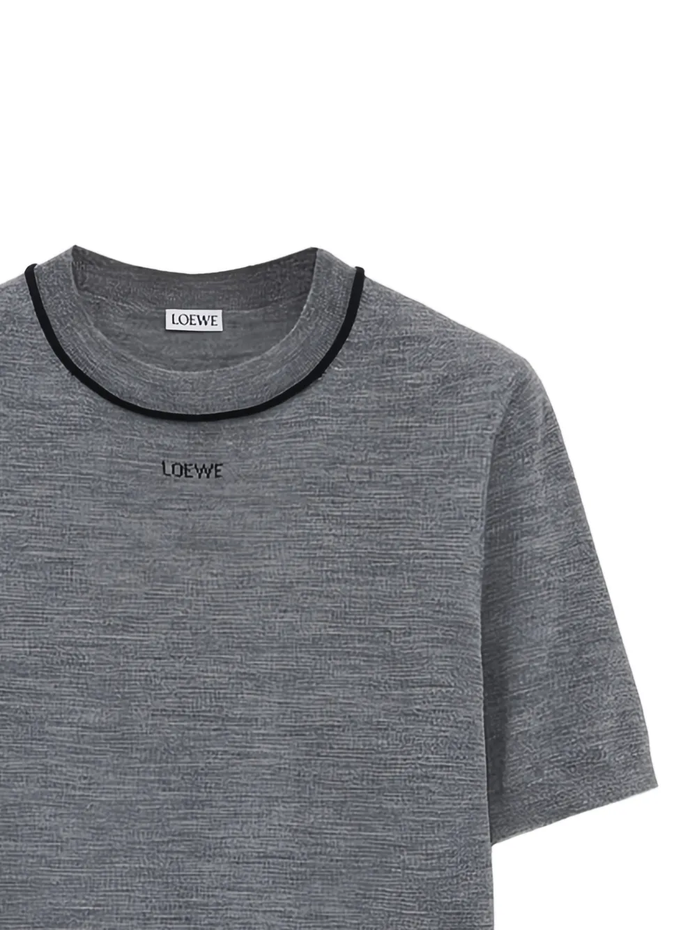  Loewe Logo-detail Knitted T-shirt - Grey 