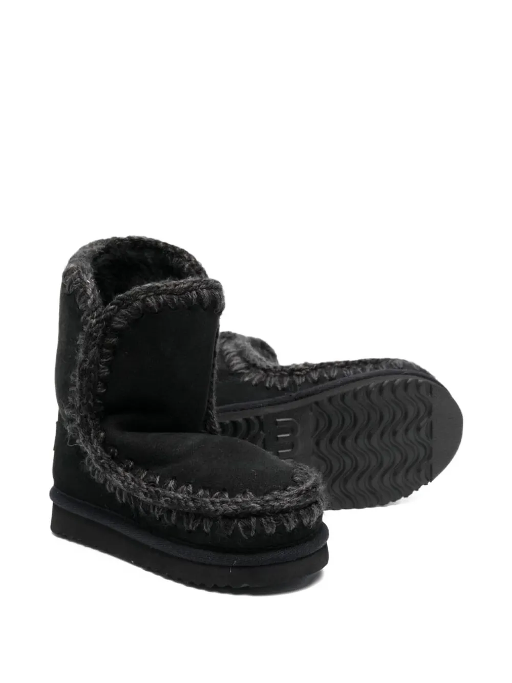 Mou flat ankle boots Zwart