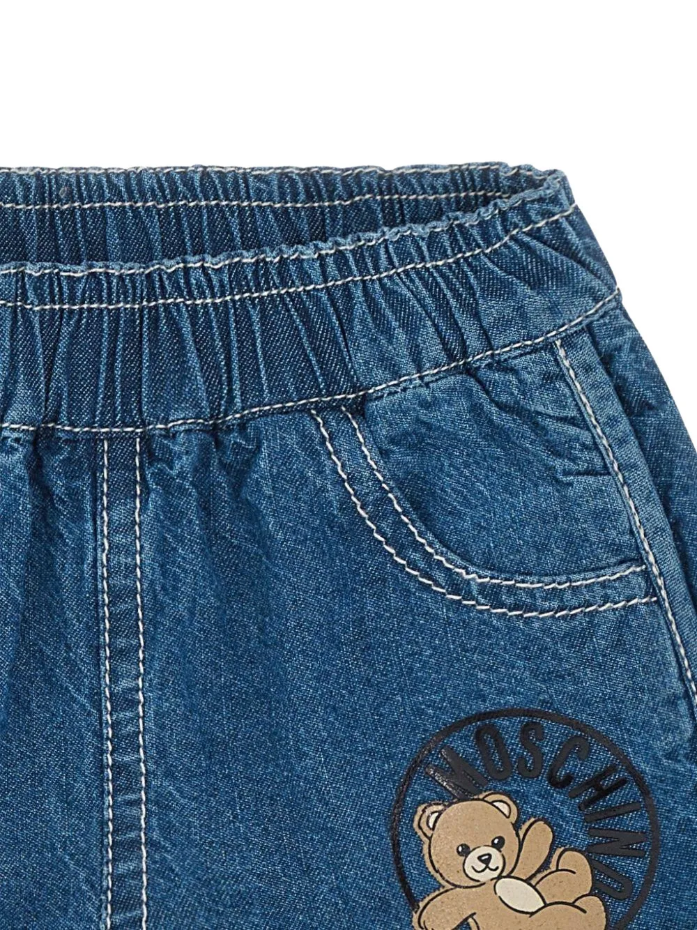 Elasticated Denim Shorts