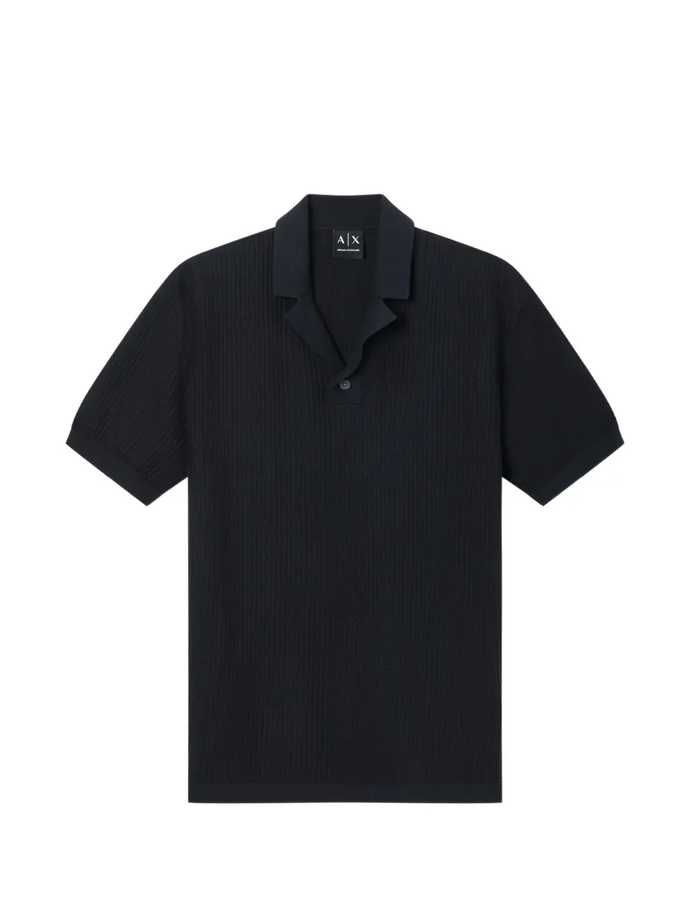Armani Exchange button ribbed polo - Blu