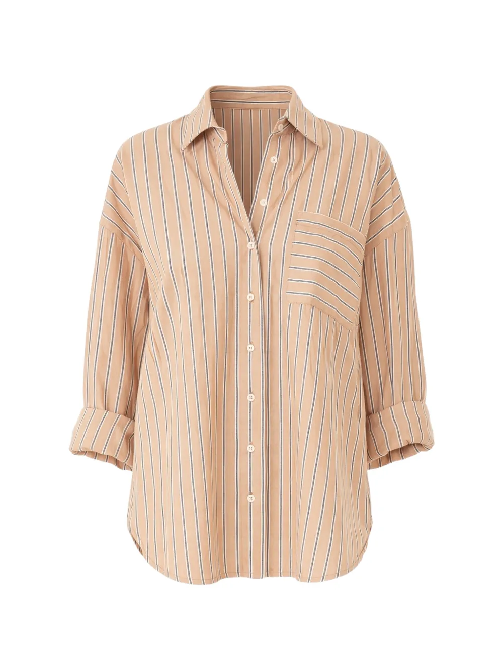 Xirena striped chest-pocket shirt - Toni neutri
