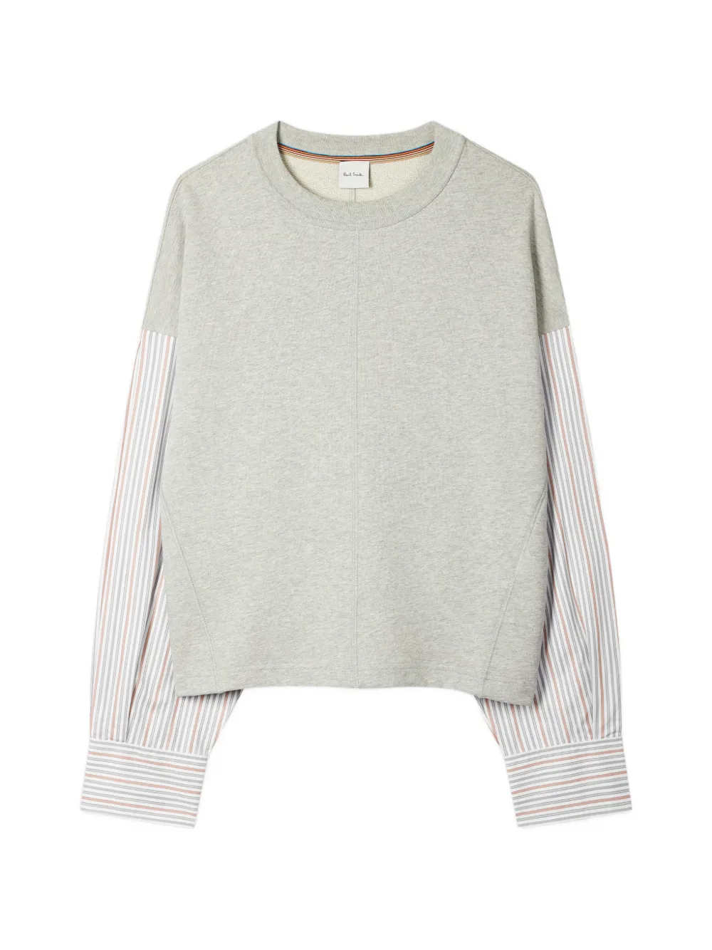 Paul Smith striped-sleeves round-neck sweater - Grigio