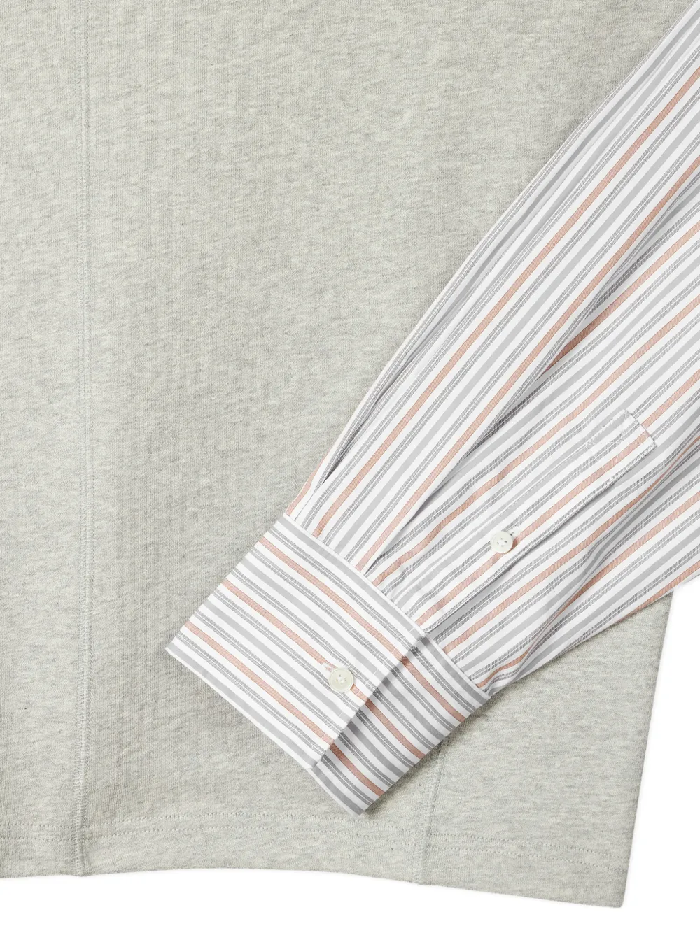  Paul Smith Striped-sleeves Round-neck Sweater - Grey 