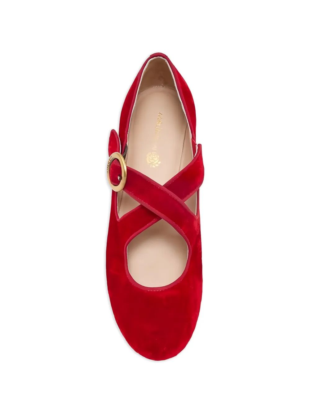 MALIPARMI Ballerina's met gespsluiting Rood
