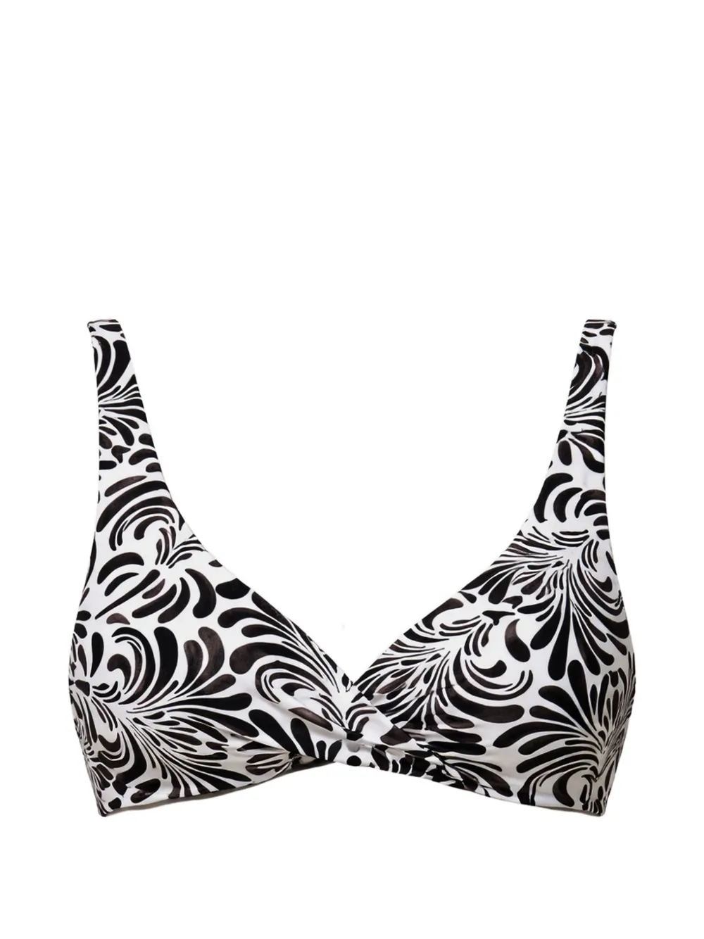 TWINSET Knitted botanical bikini top - Toni neutri