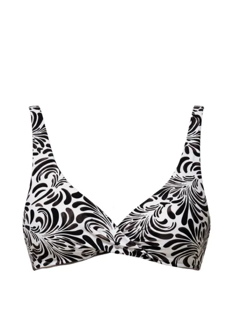 TWINSET Knitted botanical bikini top
