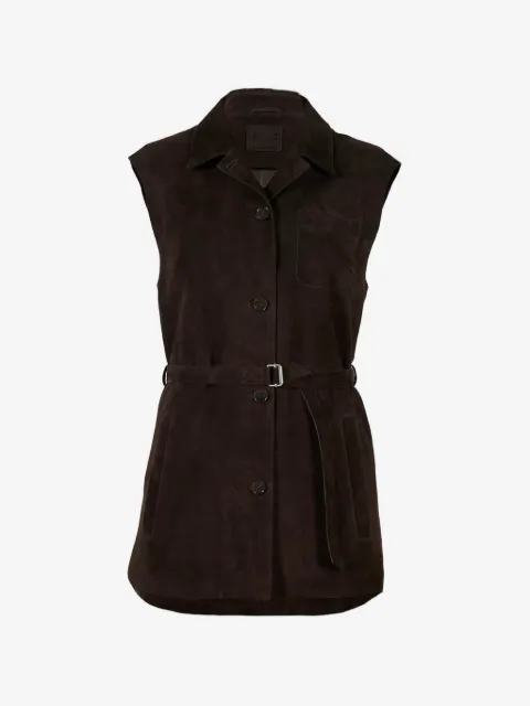Desa 1972 belted sleeveless jacket