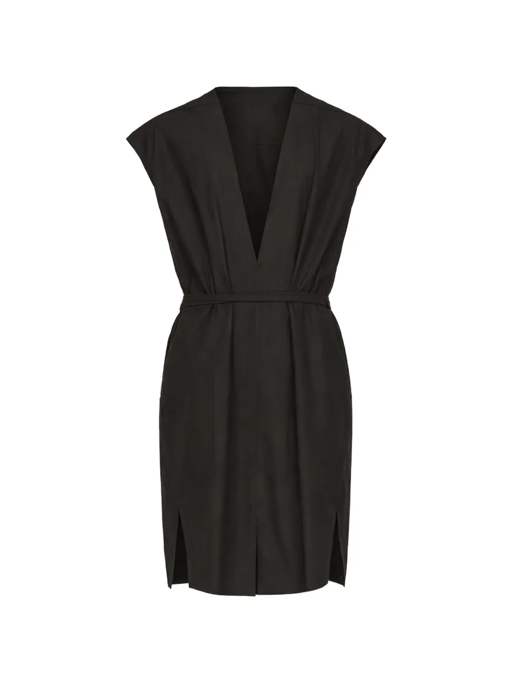 Rick Owens V-neck belted jumpsuit - Schwarz