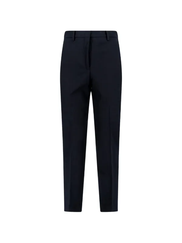 Incotex Concealed-fastening Tailored Trousers in Blue