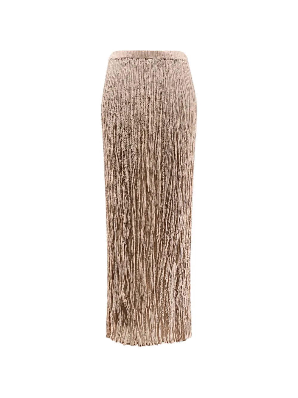 Alysi elasticated wrinkled midi skirt - Oro