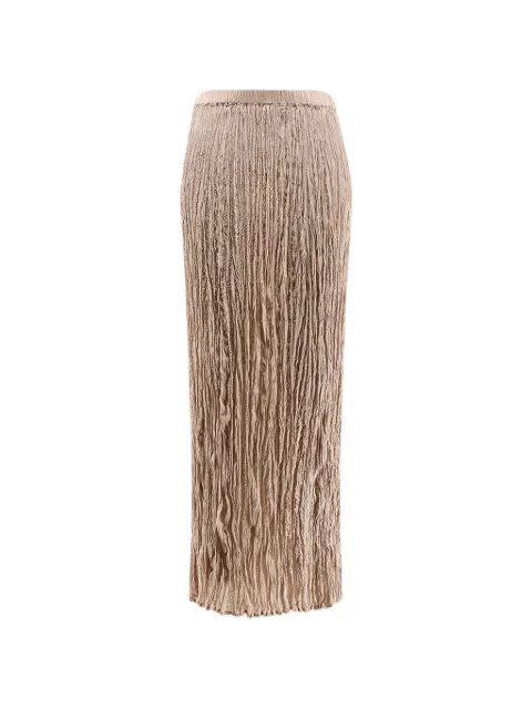 Alysi elasticated wrinkled midi skirt 