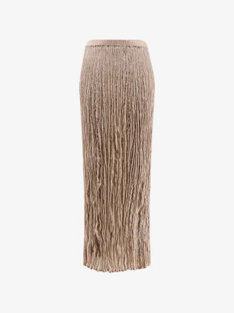 Alysi elasticated wrinkled midi skirt 