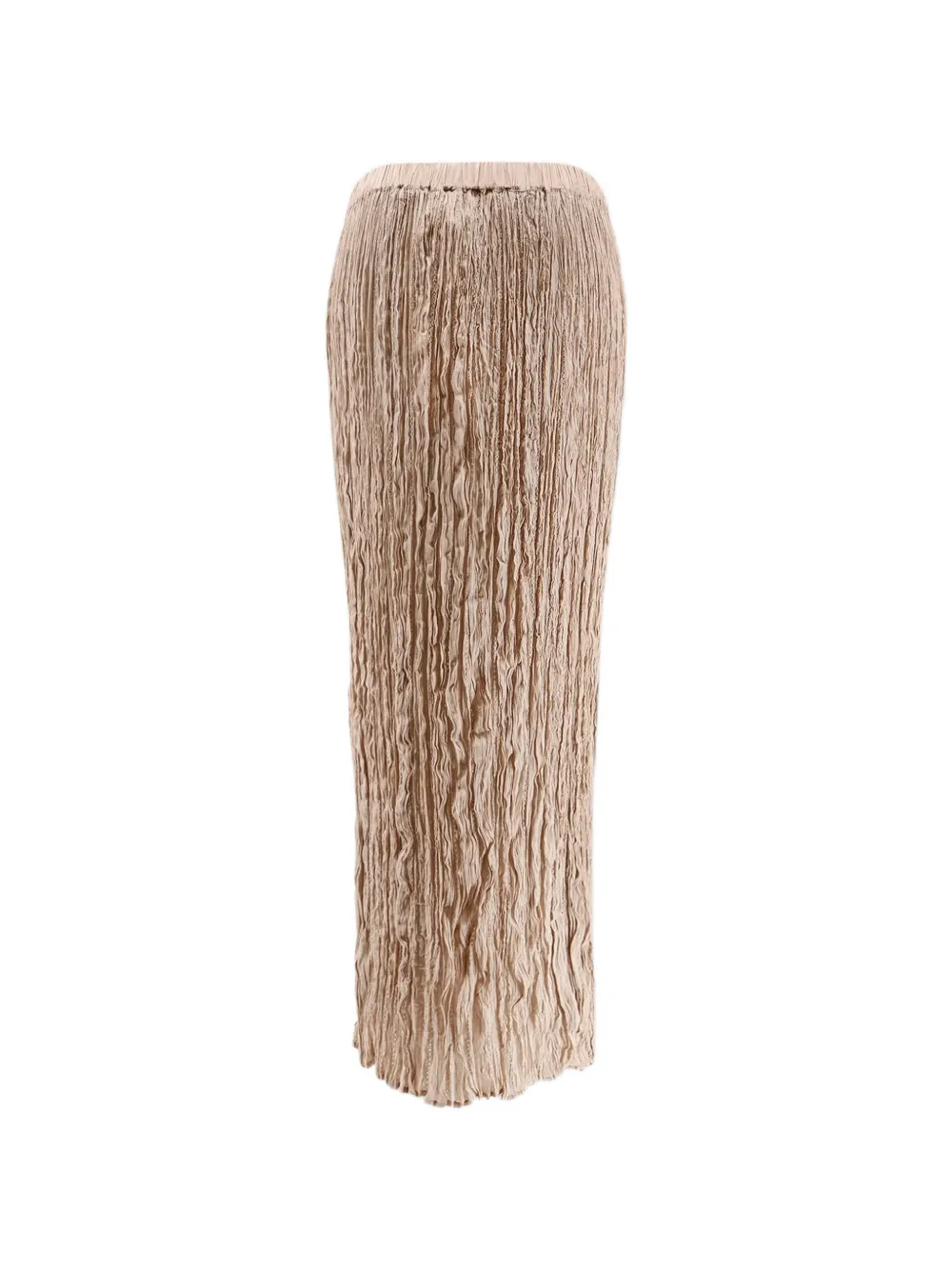 Elasticated Wrinkled Midi Skirt