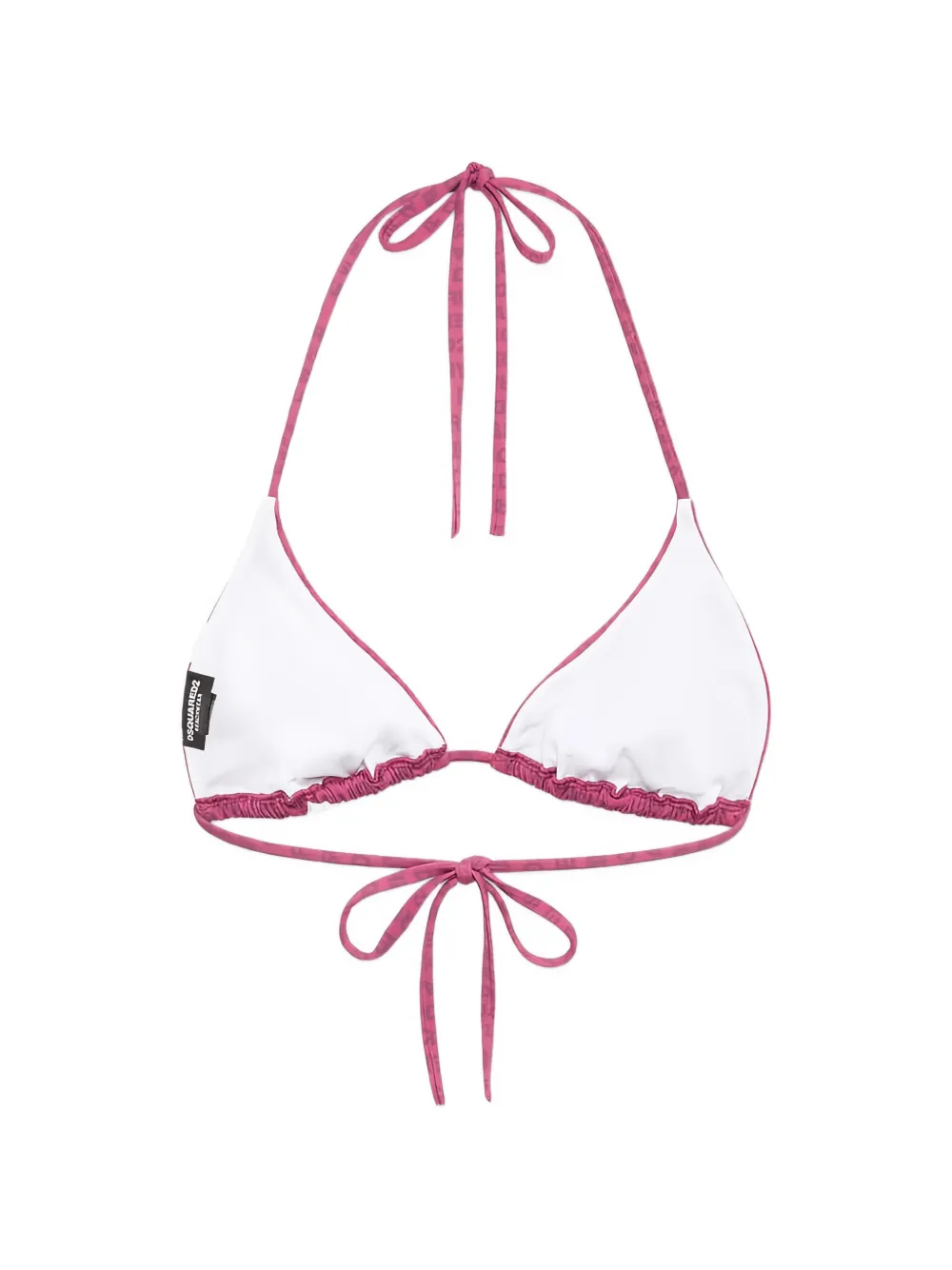  Dsquared2 Logo Triangle Bikini Top - Pink 
