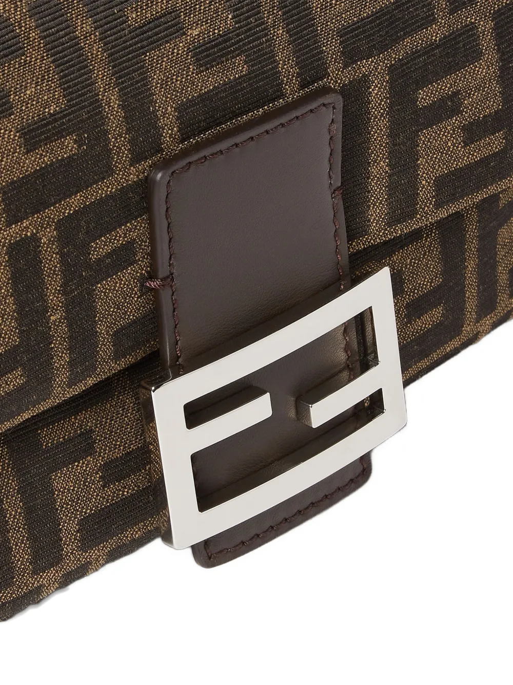 FENDI Baguette shopper met logopatroon Bruin