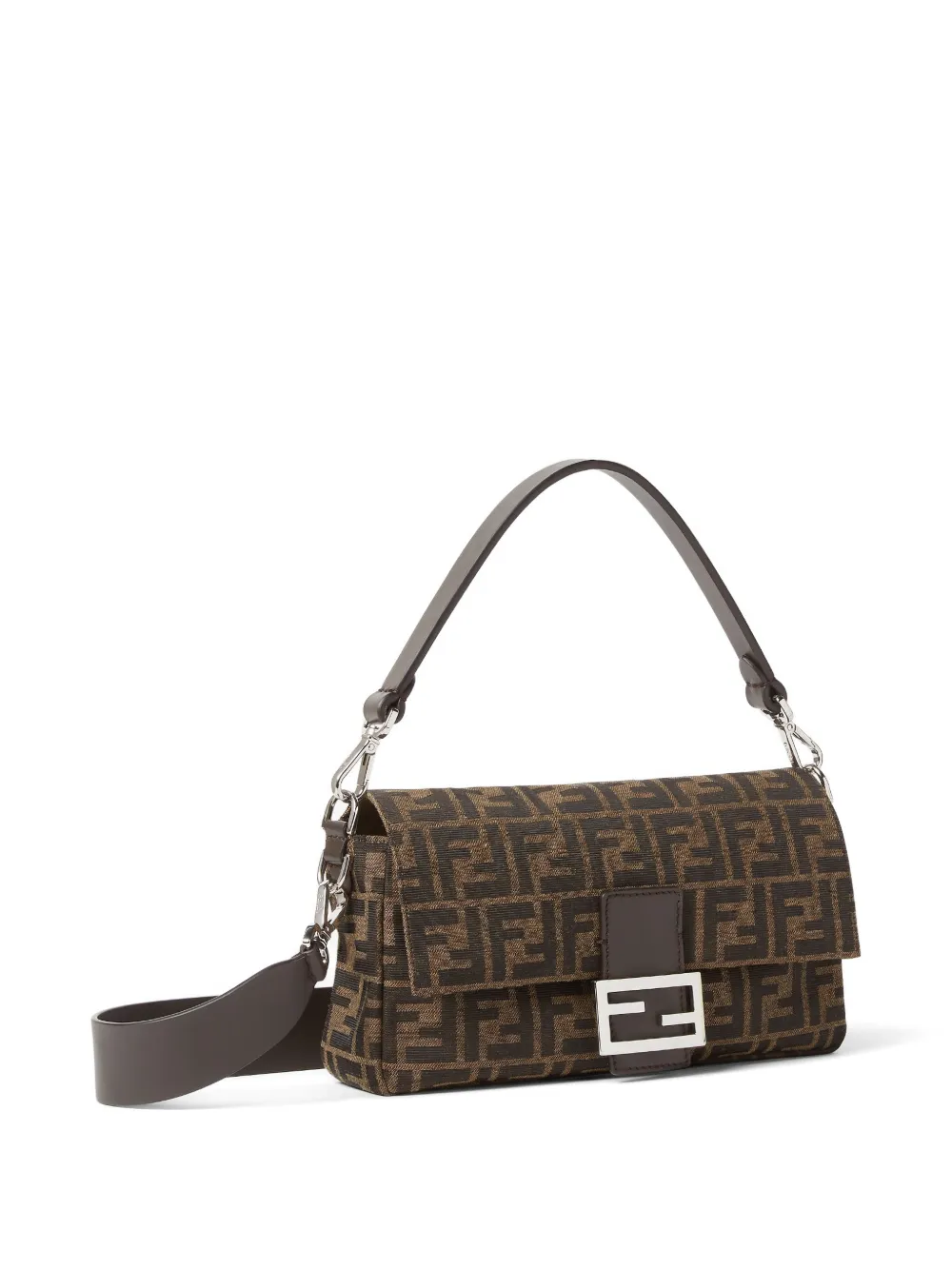 FENDI Baguette shopper met logopatroon Bruin