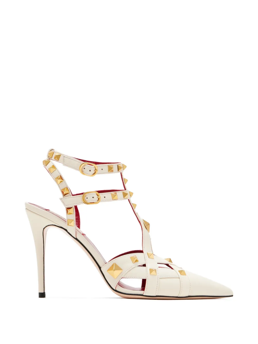 Valentino Garavani Studded Straps Pumps In Neutral
