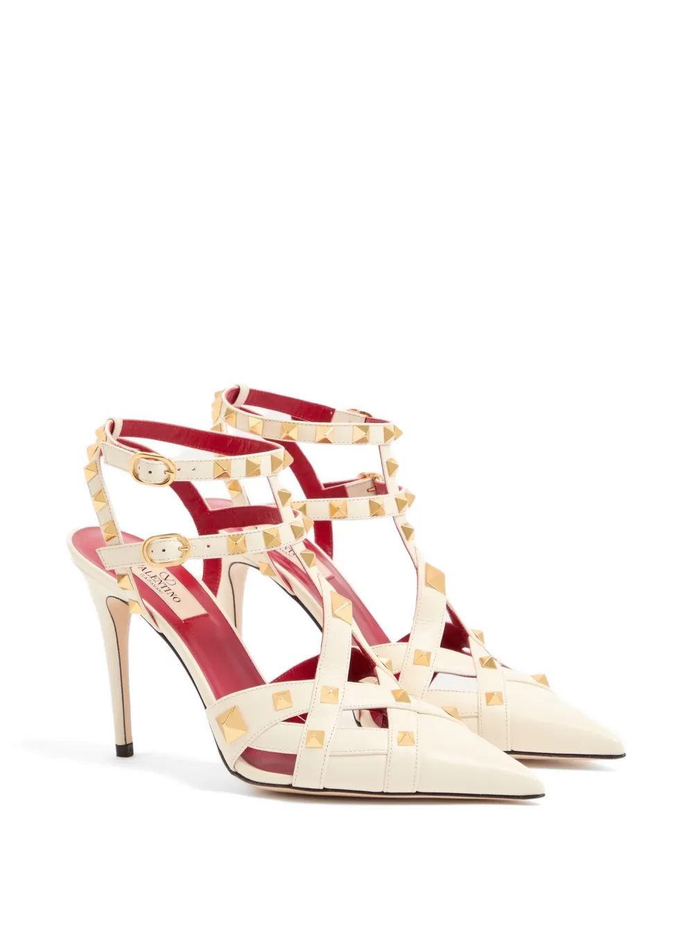 Valentino Garavani Pumps met bandjes Beige