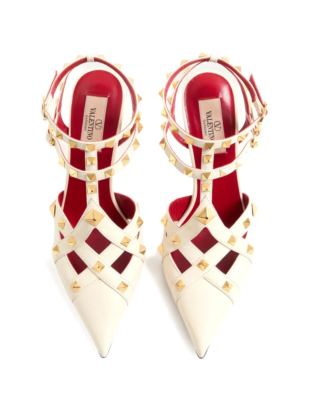 Valentino Garavani Pumps met bandjes Beige