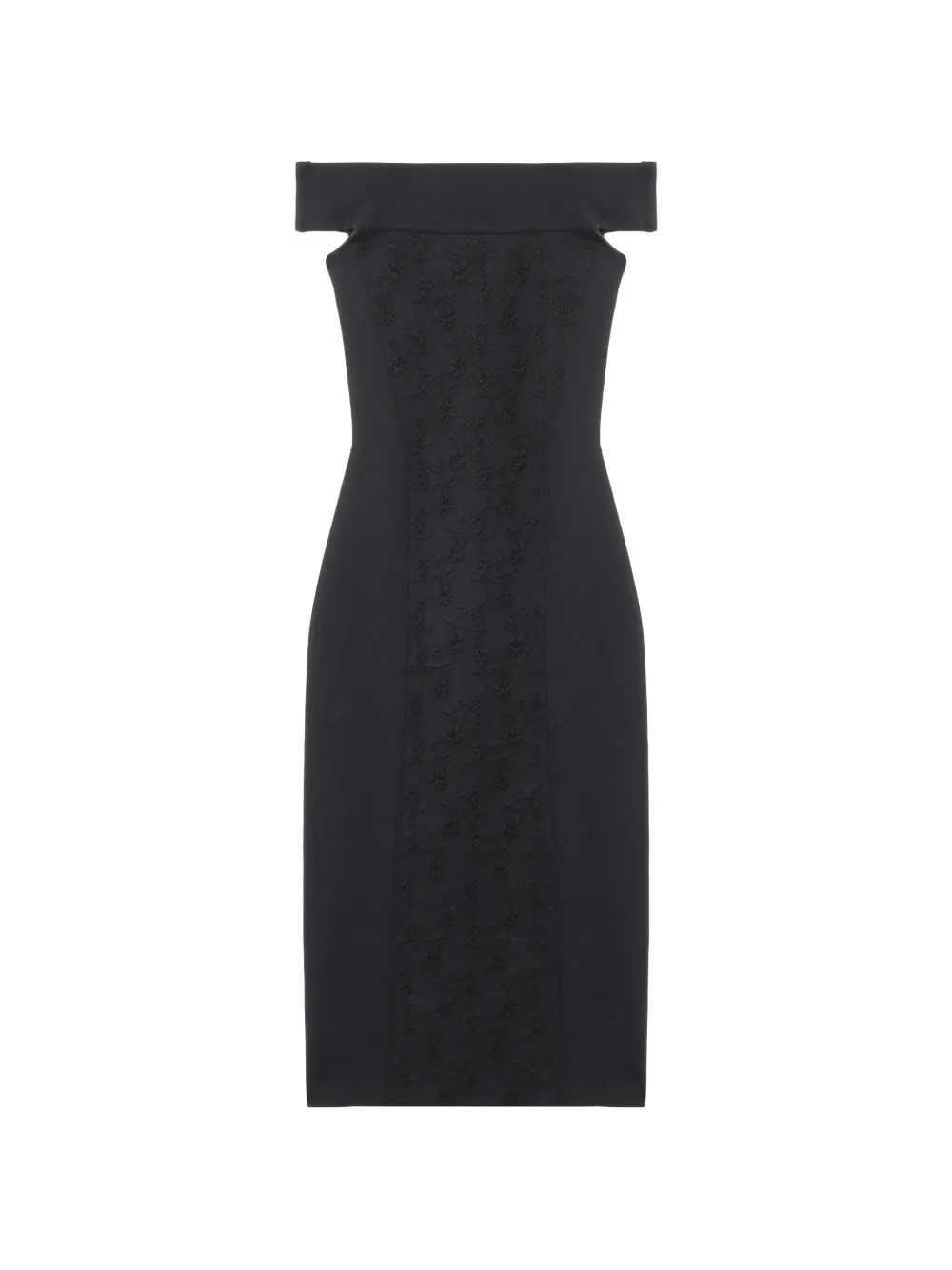 Alexander McQueen floral-jacquard pencil midi dress - Nero