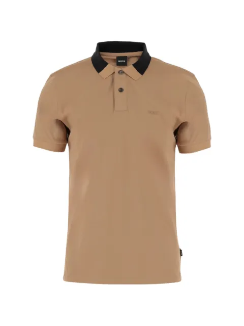 BOSS contrast-collar polo shirt