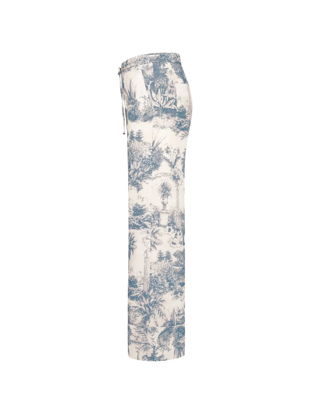  Seductive Violetta Printed Palazzo Pants - White 