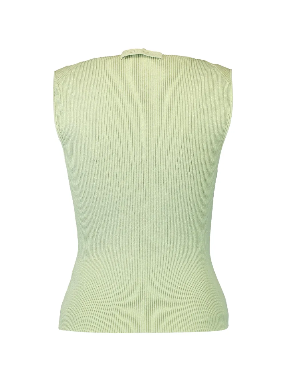Victoria Beckham Geribbelde top met V-hals Groen