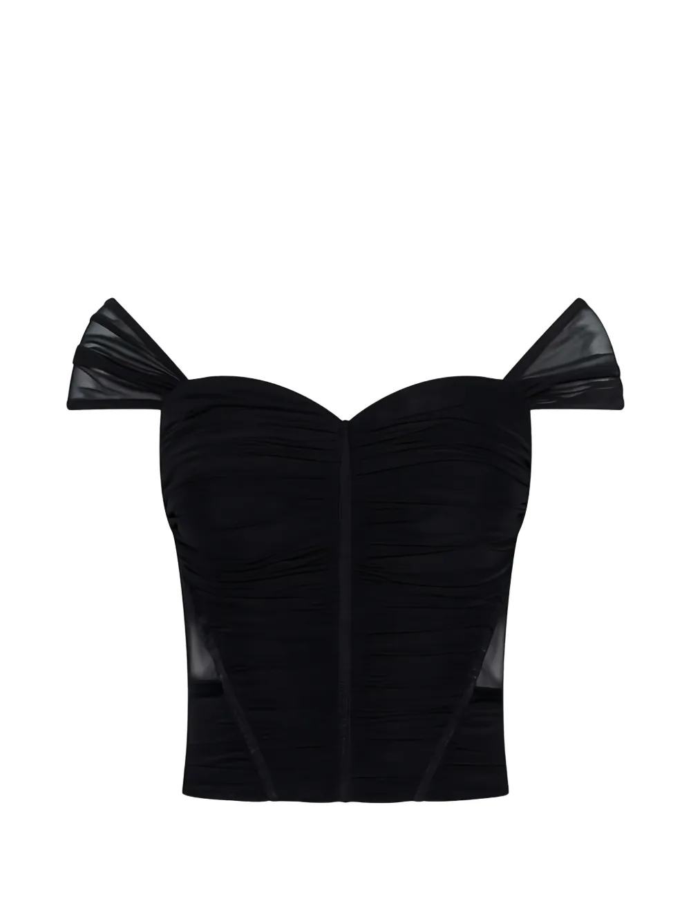 L'Agence Asuka mesh top - Nero