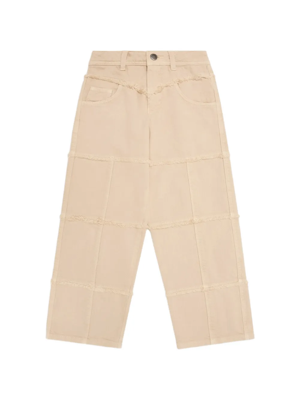Emporio Armani Kids frayed panelled jeans - Toni neutri