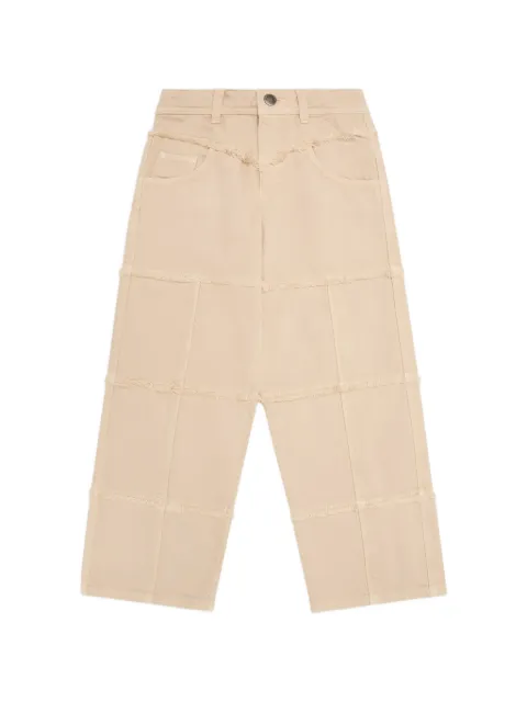 Emporio Armani Kids frayed panelled jeans