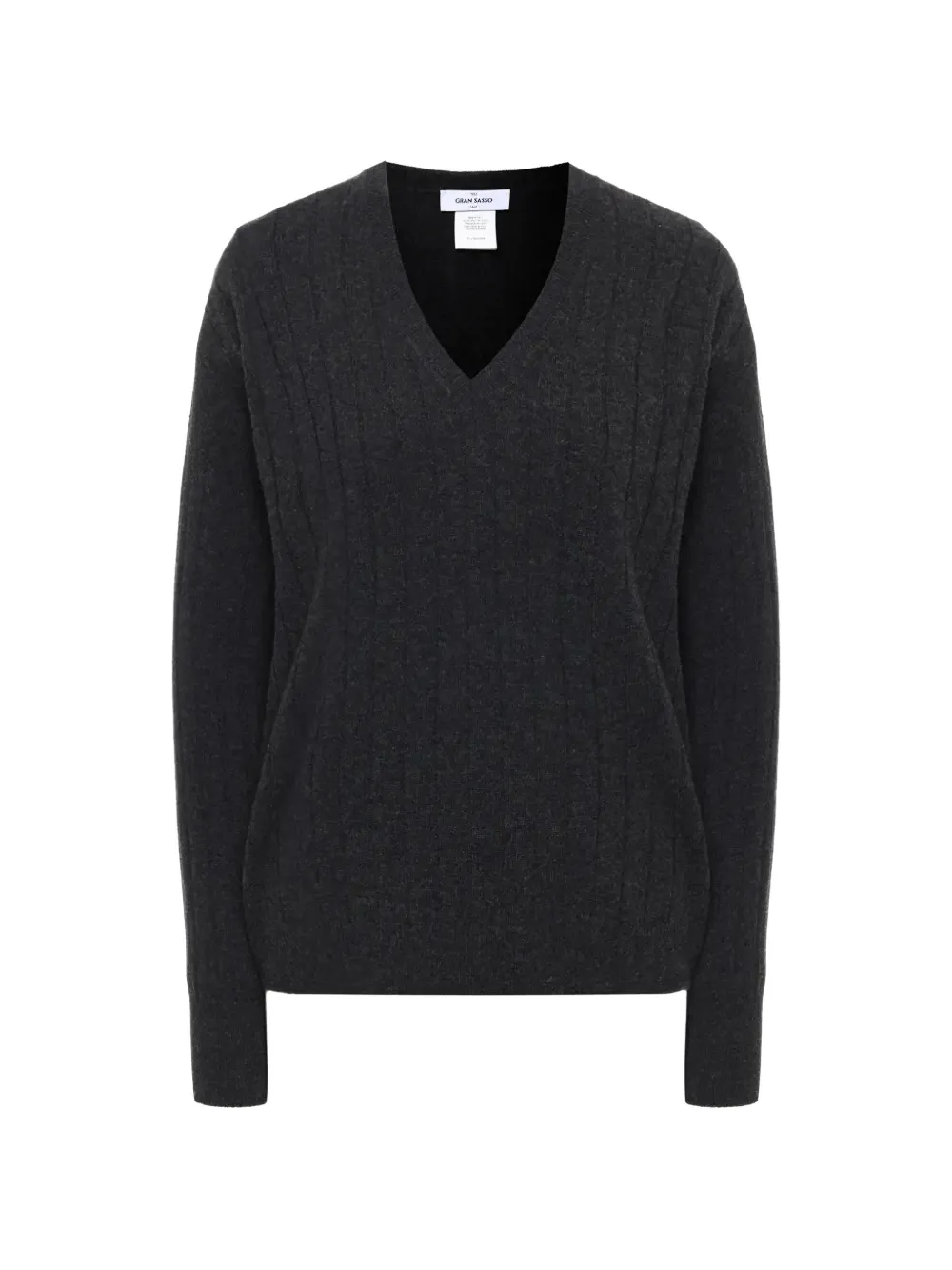 Gran Sasso V-neck knitted sweater - Grigio