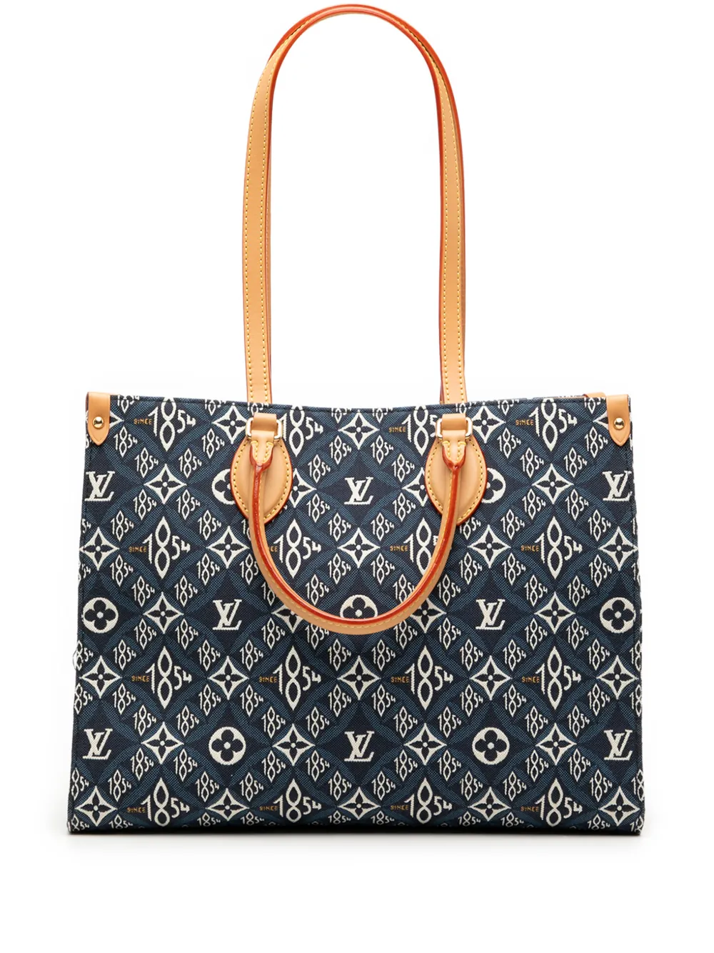 Louis Vuitton Pre-Owned 2020 Monogram Jacquard Since 1854 OnTheGo MM satchel - Blu